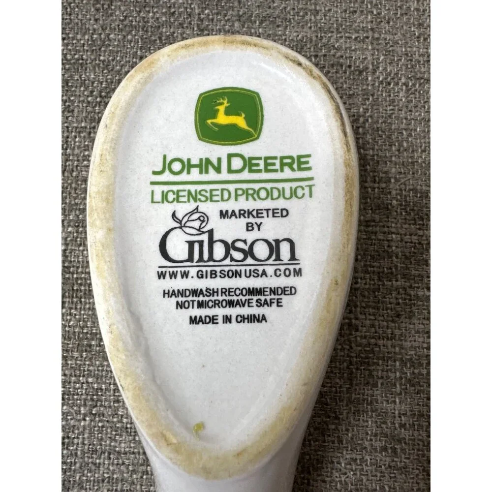 John Deere Gibson Porcelain Spoon Rest Tractor Design Nothing Runs Like A Deere